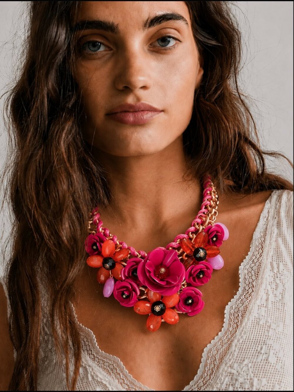 ARATTA SILENT JOURNEY NEW COLOR FLORAL NECKLACE